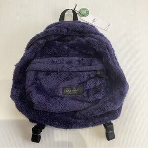 EastPak Padded Pak’r Navy Blue Furry 24L Backpack NWT